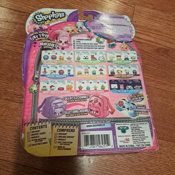 SHOPKINS Season 5 - 5 Pack  with Bracelet Charms and Petkins Backpacks NEW - Picture 2 of 2